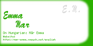 emma mar business card